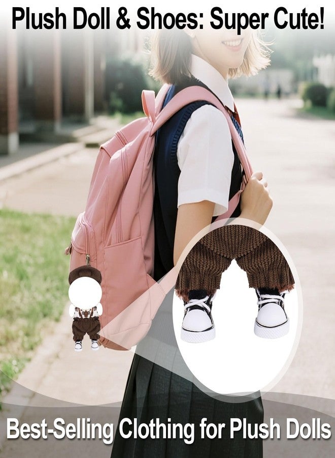 Fukaisu 1 Pair Doll Canvas Shoes, Stylish & Versatile Mini Sneakers Lace-Up Shoes for 17cm/15cm Toy Outfit Accessories Party Decoration No Doll Included(Black) - Image 5